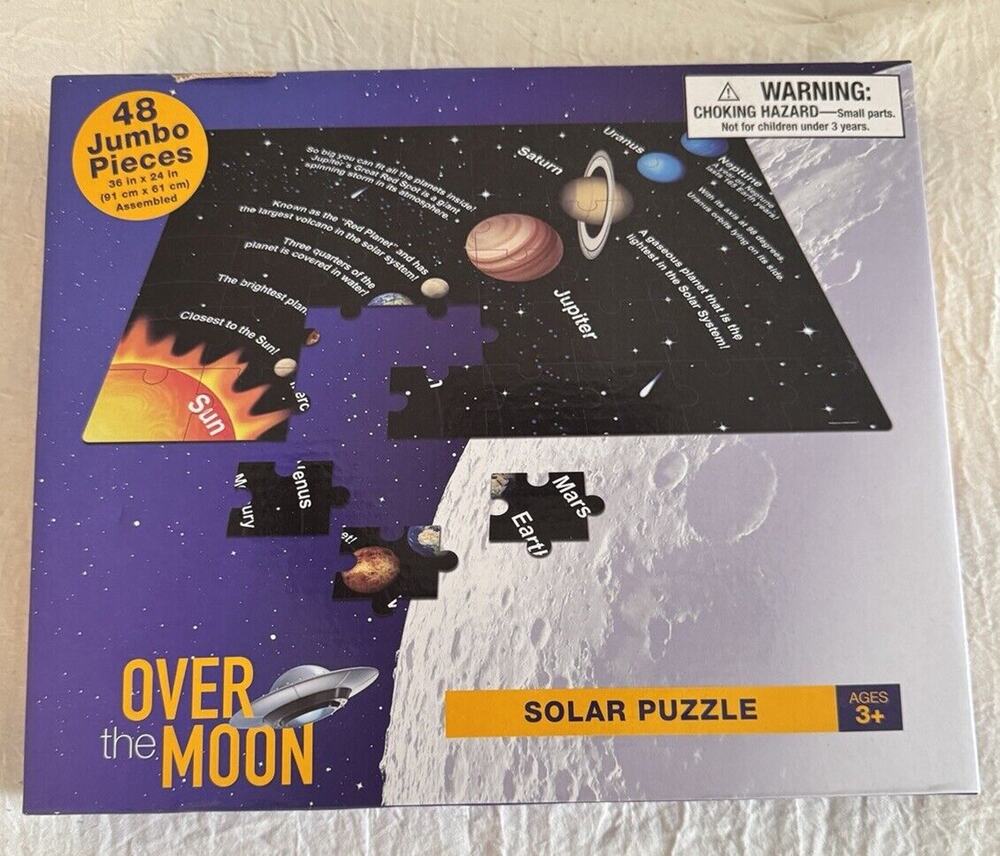 NEW Solar System 48 Piece Jigsaw Puzzle Ages 3+ Over The Moon NIB